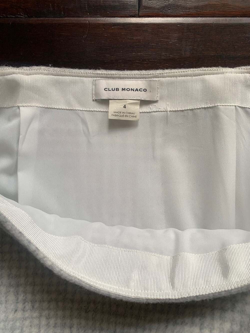 Club Monaco Centie Plaid Wool Blend Mini Skirt - Picture 4 of 8
